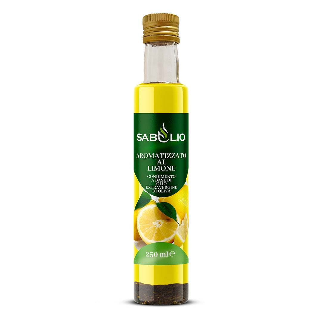 Lemon flavored extra virgin olive oil