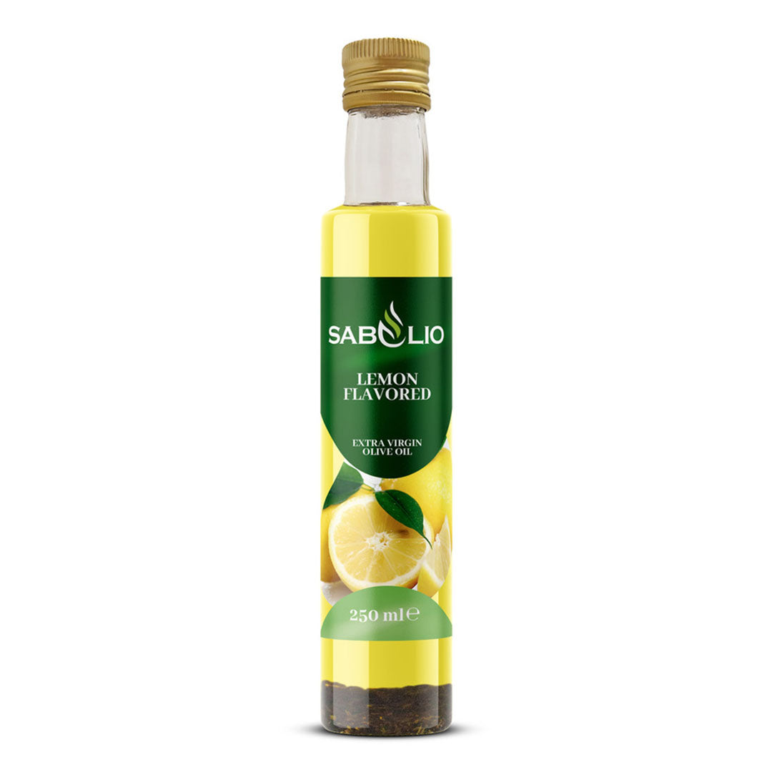 Lemon flavored extra virgin olive oil